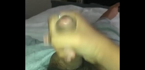  18 year old strokes his small dick